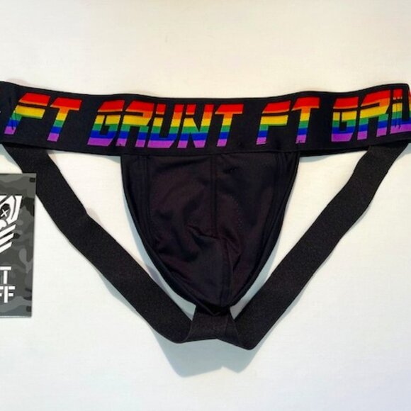 Fort Troff "GRUNT" Size "S" Mesh Pride Athletic Supporter - Black-PRIDE Colors - Picture 7 of 11